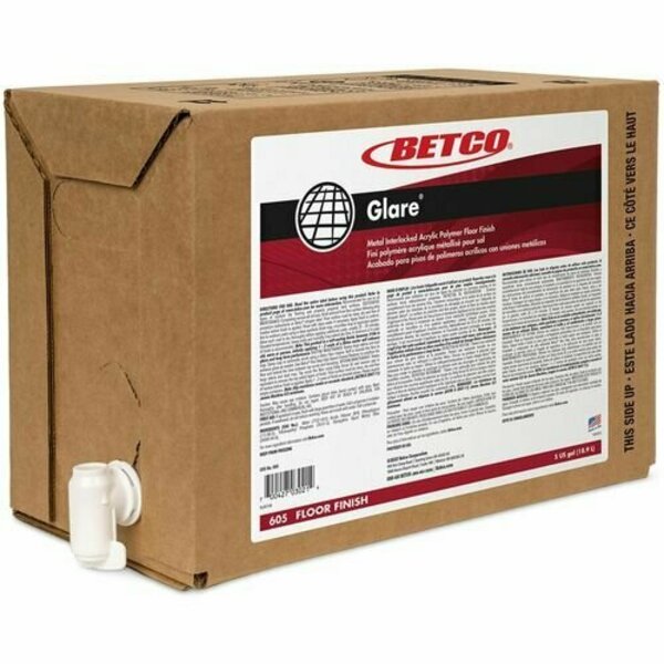 Betco Floor Finish, Glare, High Gloss, 5 Gal Bag In Box BET605B500